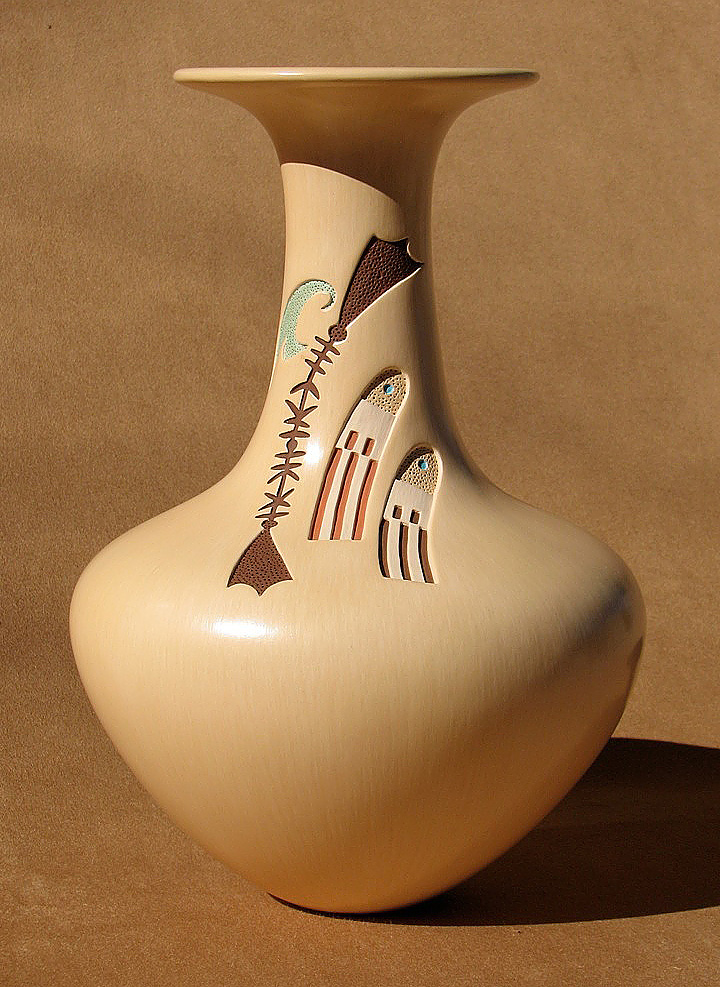 Harmony Vase with Prayer Feather